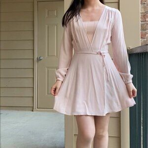 Wilfred Pink 100% Silk Wrap Dress, Babaton Tube Top